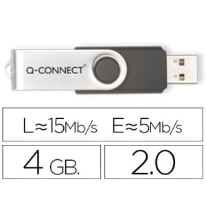 Memoria usb q-connect flash 4 gb 2.0