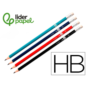 Lapices de grafito con goma liderpapel triangular