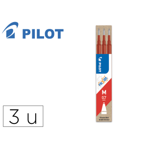 Recambio boligrafo pilot frixion ball rojo caja de 3 unidades