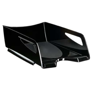 Bandeja sobremesa cep maxi de gran capacidad plastico negro 386x270x115 mm
