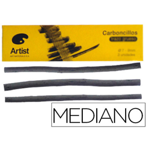 Carboncillo artist mediano 5-6 mm caja de 6 unidades