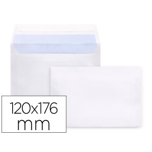 Sobre liderpapel n 9 blanco comercial normalizado 120x176 mm tira de silicona paquete de 25 unidades