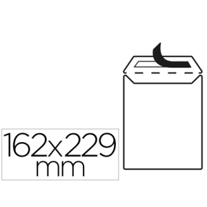 Sobre liderpapel bolsa n 16 blanco c5 162x229 mm tira de silicona paquete de 25 unidades