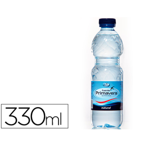 Agua mineral natural fuente primavera botella de 330 ml