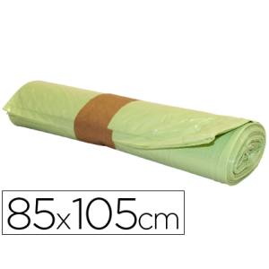 Bolsa basura industrial amarilla 85x105cm galga 110 rollo de 10 unidades