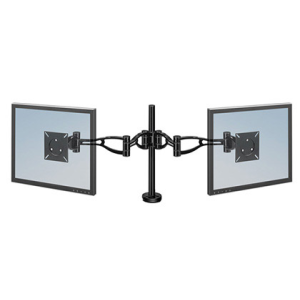 Brazo para monitor plano doble fellowes professional normativa vesa flexible para pantallas hasta 10 kg