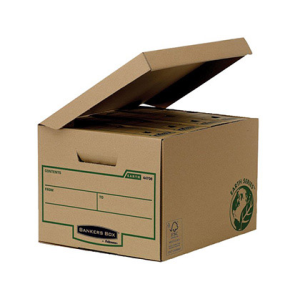 Cajon fellowes carton reciclado para almacenamiento de archivadores capacidad 4 cajas de archivo 80 mm