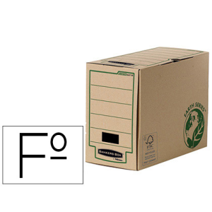 Caja archivo definitivo fellowes folio carton reciclado lomo 150 mm