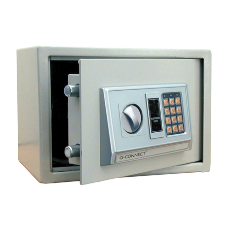 Caja de seguridad q-connect electronica clave digital capacidad 10l con accesorios fijacion 310x200x200 mm