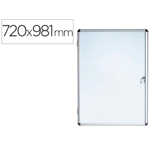 Vitrina de anuncios bi-office fondo magnetico extraplana de interior 720x981 mm
