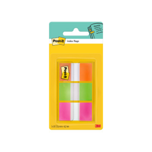 Banderitas separadoras post-it index 680 naranja lima y rosa dispensador funda 3x20