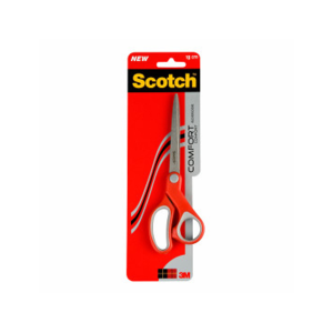 Tijera oficina scotch confort 18 cm de acero inoxidable mango ergonomico ambidiestros