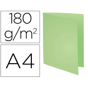 Subcarpeta cartulina reciclada exacompta din a4 verde prado claro 170 g/m2
