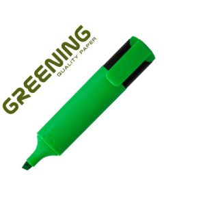 Rotulador greening fluorescente punta biselada verde