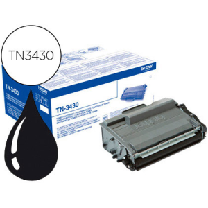 Toner brother tn-3430 dcp-l5500dn / dcp-l6600dw / hl-l5000d / mfc-l5700 negro 3000 pag