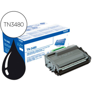 Toner brother tn-3480 dcp-l5500dn / dcp-l6600dw / hl-l5000d / mfc-l5700 alta capacidad negro 8000 pag