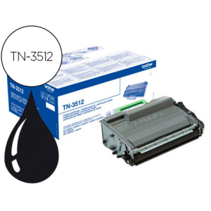 Toner brother tn-3512 dcp-l6600dw / hl-l6300dw / mfc-l6800dw alta capacidad negro 12000 pag