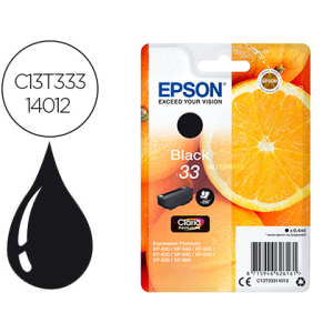 Ink-jet epson expression premiun 33 t3331 xp-530 / xp-630 / xp-640 / xp-830 / xp-900 negro 250 pag