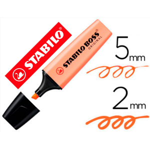 Rotulador stabilo boss pastel fluorescente 70 melocoton sedoso