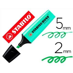Rotulador stabilo boss pastel fluorescente 70 pizca de menta