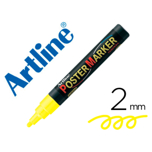 Rotulador artline poster marker epp-4-ama flu punta redonda 2 mm color amarillo fluor