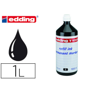 Tinta rotulador edding t-1000 negro bote 1 litro
