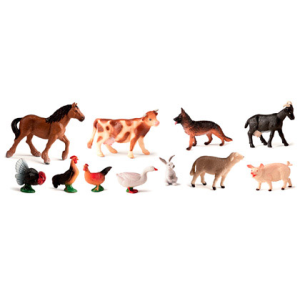 Juego miniland animales granja 11 figuras