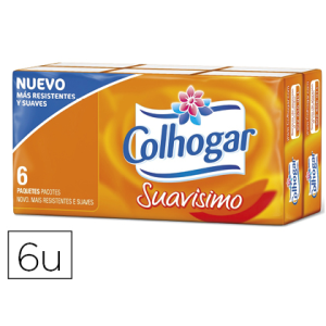 Pañuelos de papel colhogar compacto blanco 4 capas paquete de 6 pañuelos