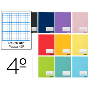 Libreta liderpapel smart a5 32 hojas 60 gr rayado nº46 colores surtidos