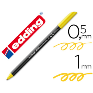 Rotulador edding punta fibra 1200 amarillo n.5 punta redonda 0.5 mm