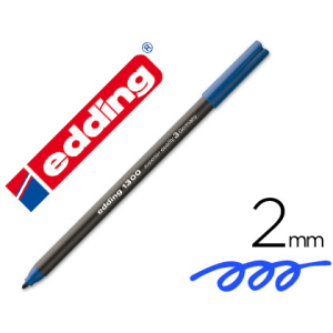 Rotulador edding punta fibra 1300 azul punta redonda 2 mm