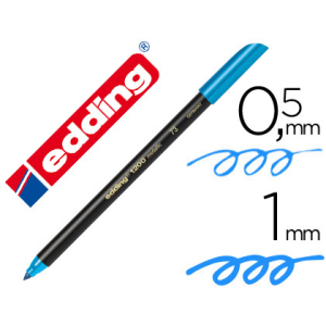 Rotulador edding punta fibra 1200 azul claro n.10 punta redonda 0.5 mm