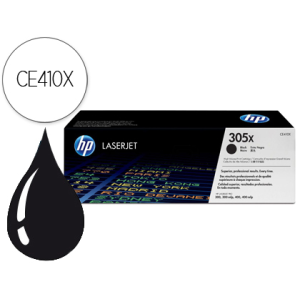 Toner hp 305x laserjet pro 300/ 400 ce410x negro 4000 pag