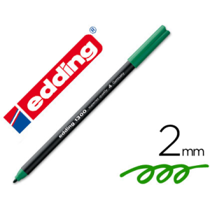 Rotulador edding punta fibra 1300 verde punta redonda 2 mm