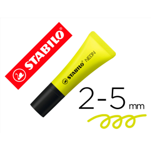 Rotulador stabilo fluorescente 72 amarillo neon