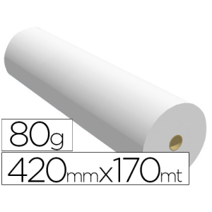 Papel reprografia ppc para planos 420mmx170mt 80gr