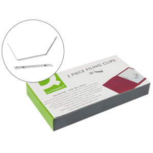 Encuadernador fastener q-connect plateado caja de 50 unidades
