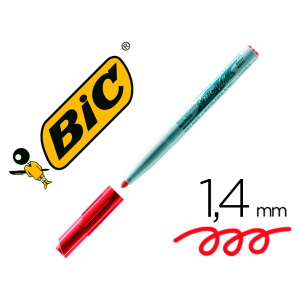 Rotulador bic velleda para pizarra rojo punta redonda 1,4 mm