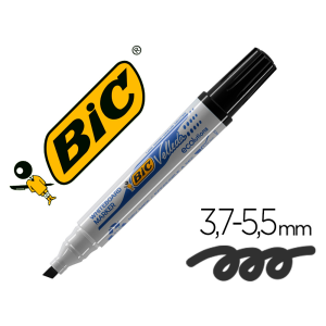 Rotulador bic velleda para pizarra negro punta biselada 5,9 mm