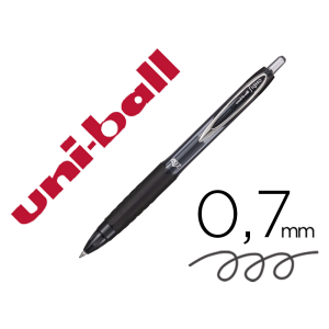 Boligrafo uni-ball signo 207e retractil 0,7 mm color negro