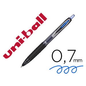 Boligrafo uni-ball signo 207e retractil 0,7 mm color azul