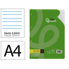 Recambio liderpapel din a4 100 hojas 75 gr pauta 4 3.5mm con margen 4 taladros