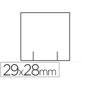 Etiquetas meto blanca 29x28 mm troquelada rollo de 700 etiquetas