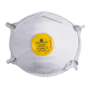 Mascarilla deltaplus de proteccion uso unico con valvula lamina nasal ajustableclase ffp2 caja de 10 unidades