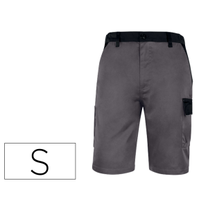 Pantalon de trabajo deltaplus bermuda cintura ajustable 5 bolsillos color gris talla s