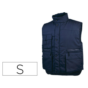 Chaleco deltaplus multibolsillos con cremallera cintura elastica color azul naranja talla s