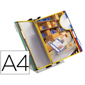 Portacatalogo sobremesa pvc djois con 10 fundas din a4 colores surtidos