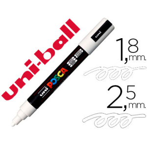 Rotulador uni posca marcador de pintura blanco punta redonda 1,8 a 2,5 mm