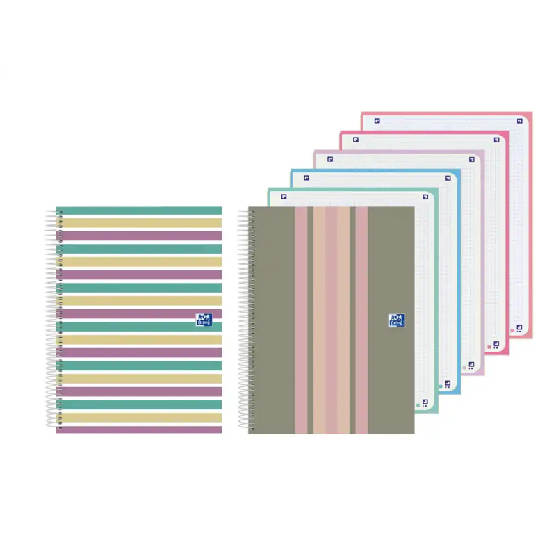 Cuaderno espiral oxford europeanbook 5 tapa extradura din a4+ 120 hojas cuadro 5 mm