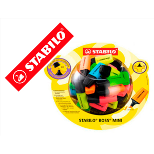 Rotulador stabilo boss mini fluorescente expositor bombonera de 50 unidades colores surtidos
